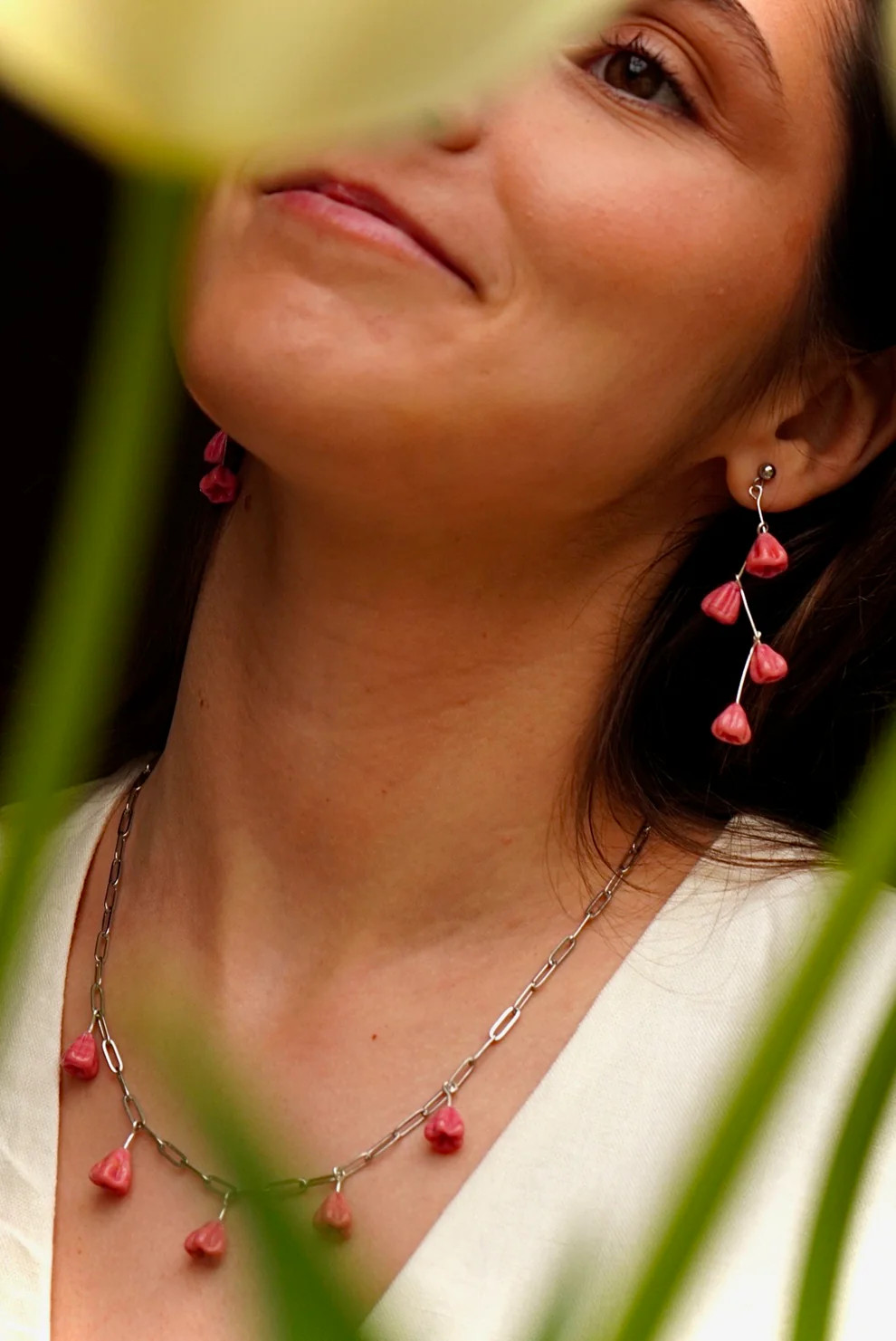 Pendientes Campanella Rosa