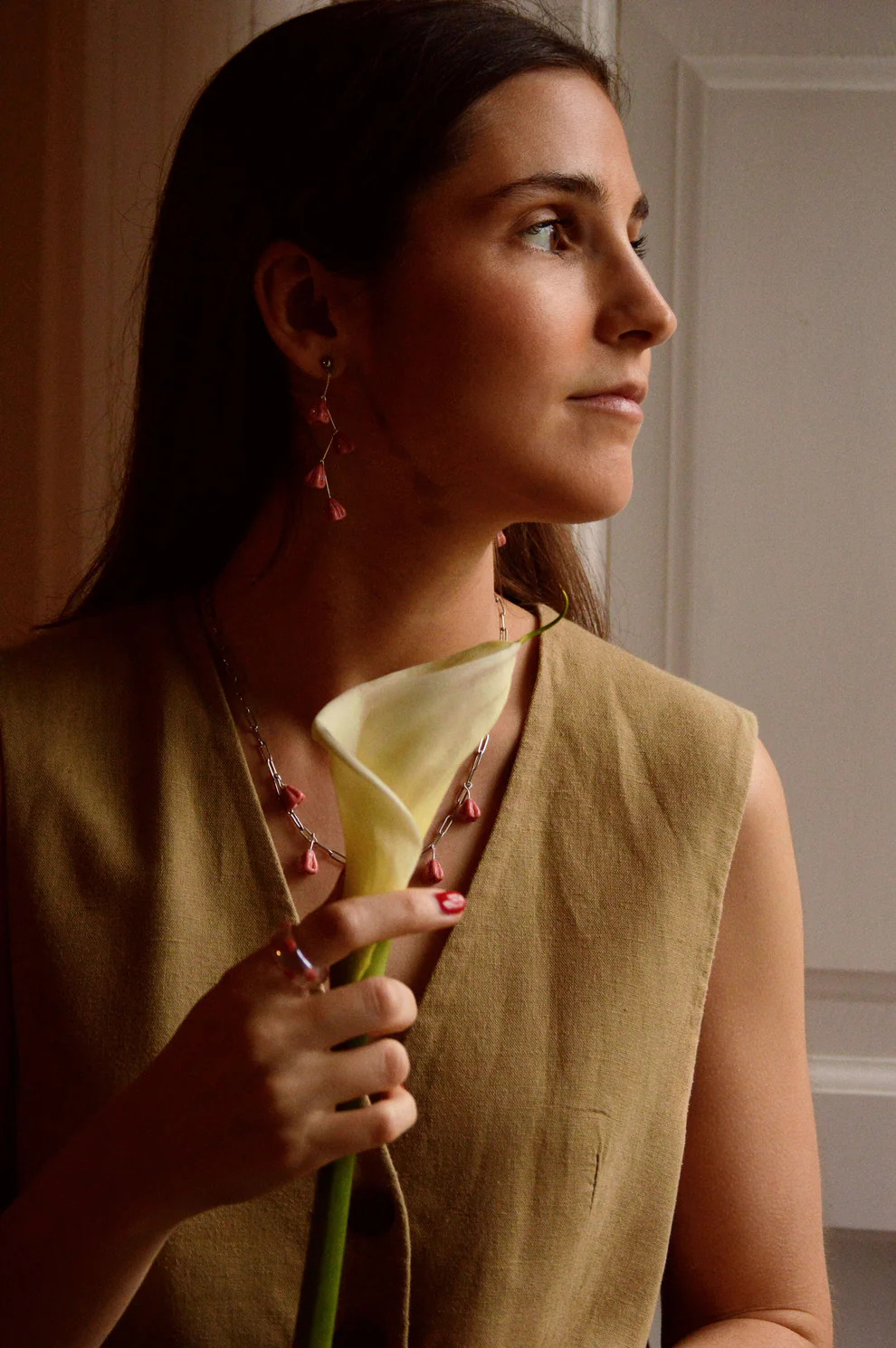 Pendientes Campanella Rosa