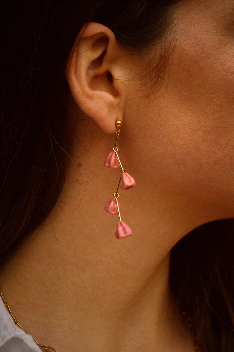Pendientes Campanella Rosa