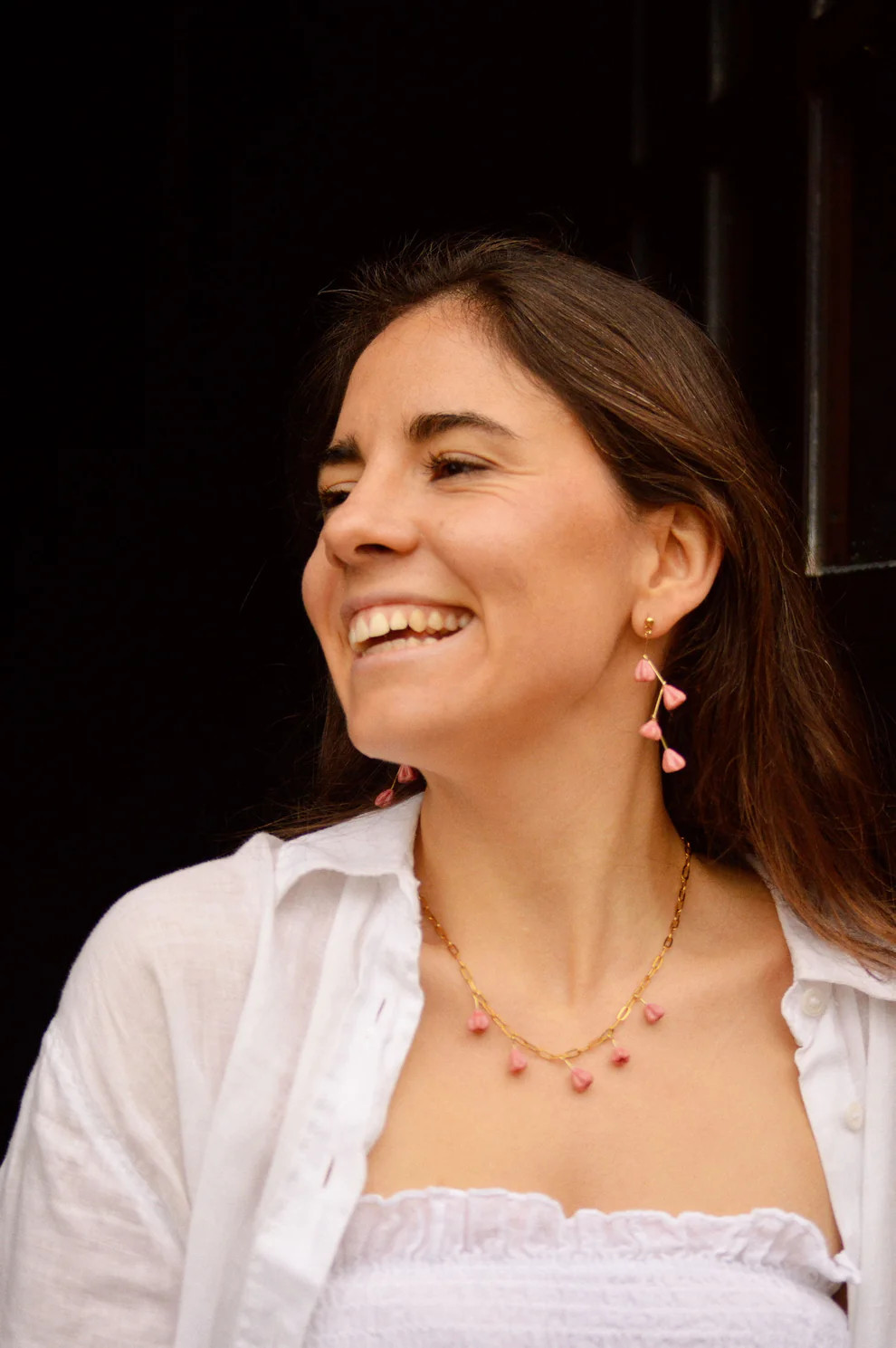 Pendientes Campanella Rosa