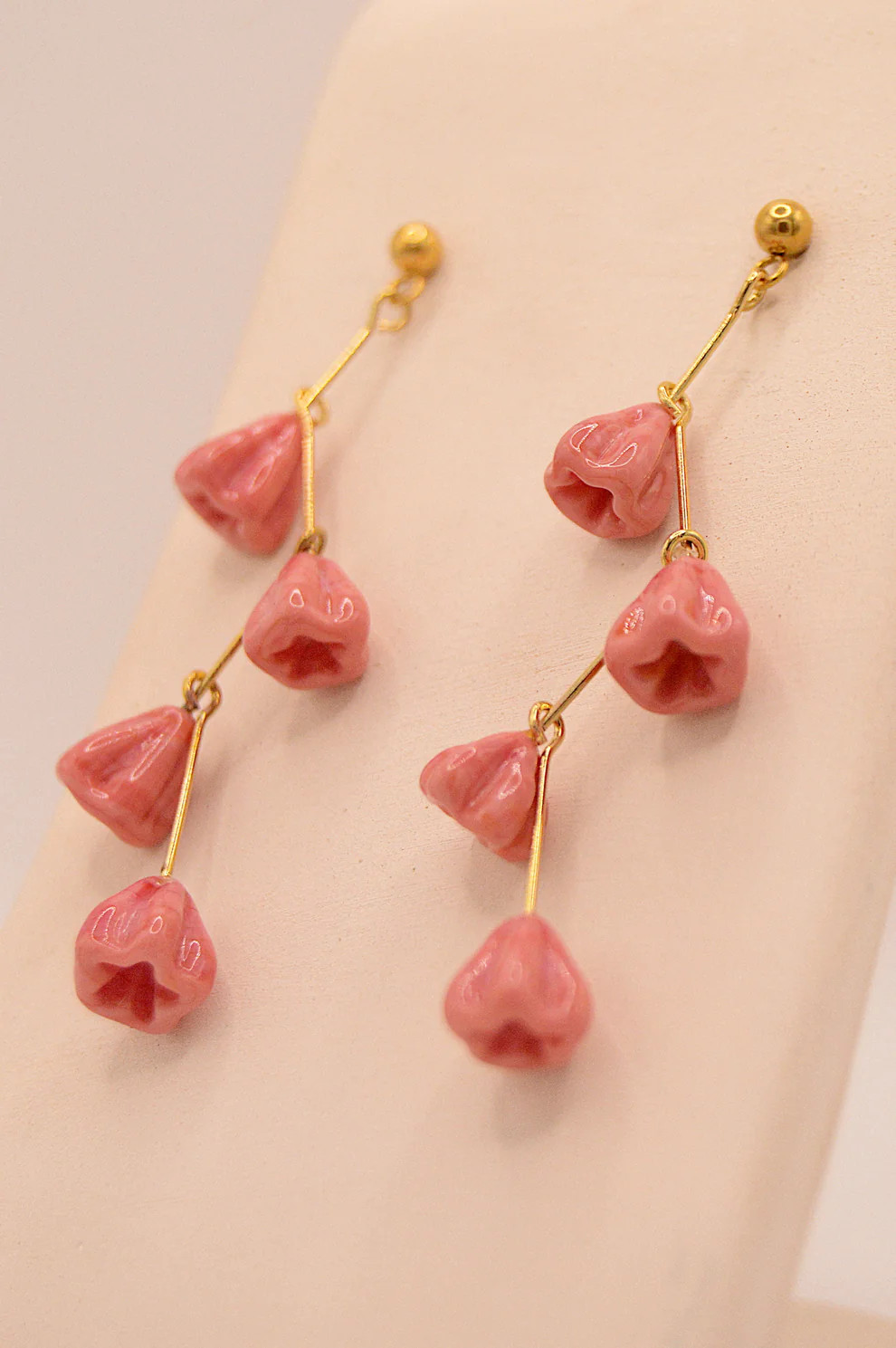 Pendientes Campanella Rosa
