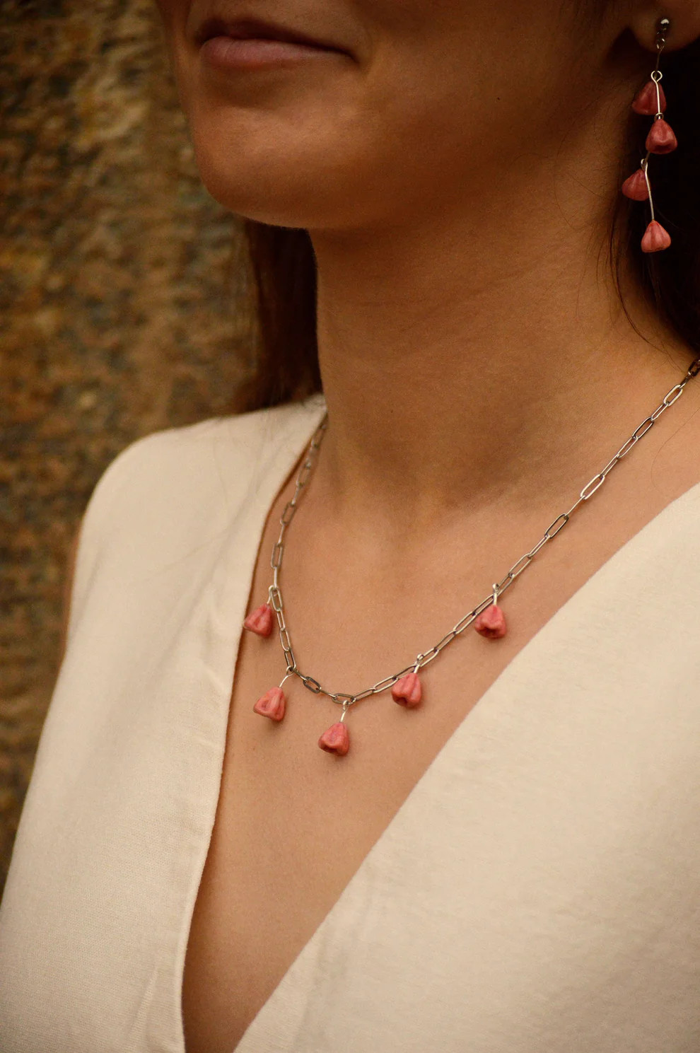 Collar Campanella Rosa