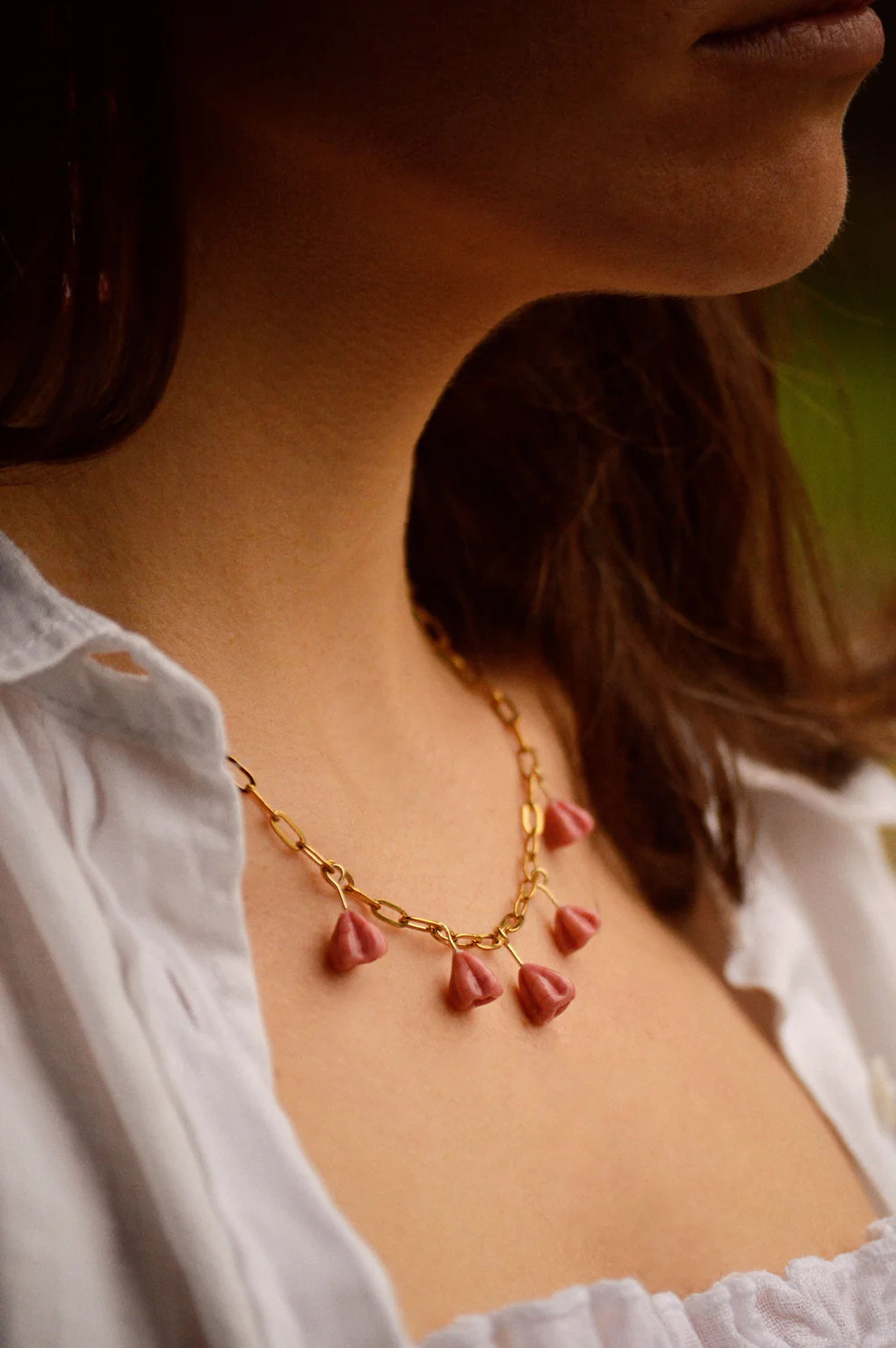 Collar Campanella Rosa