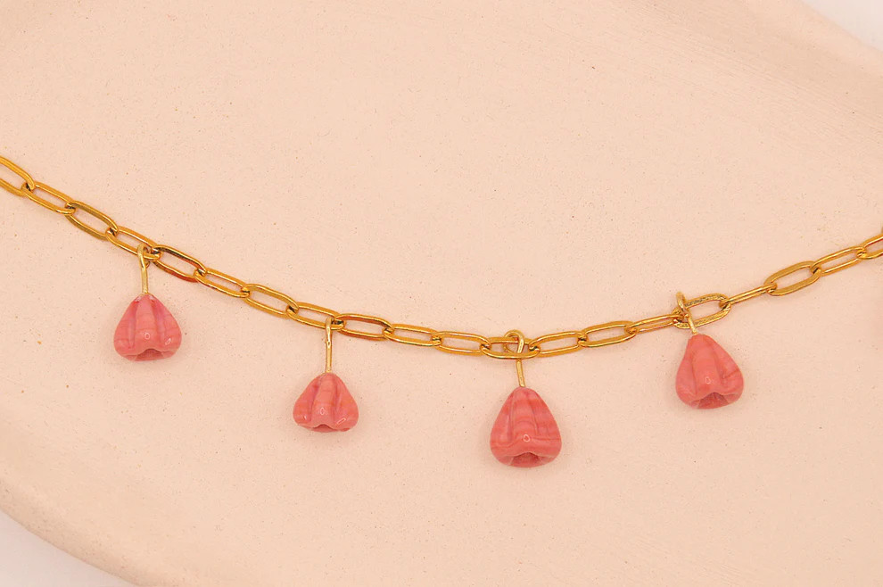 Collar Campanella Rosa