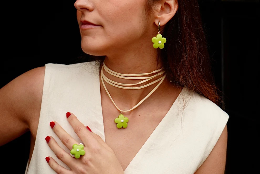 Collar Fiore Lime