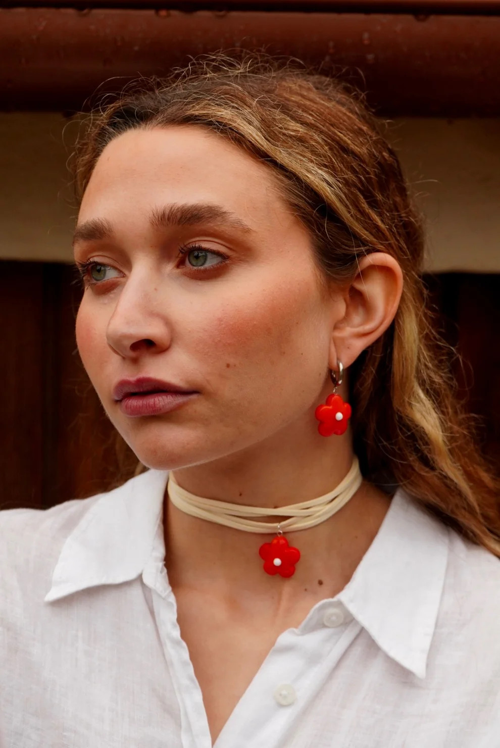 Collar Fiore Rosso