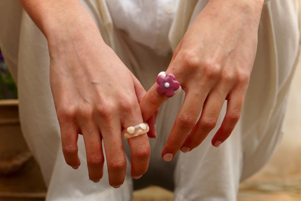 Anillo Fiore Porpora