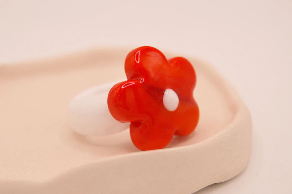 Anillo Fiore Rosso