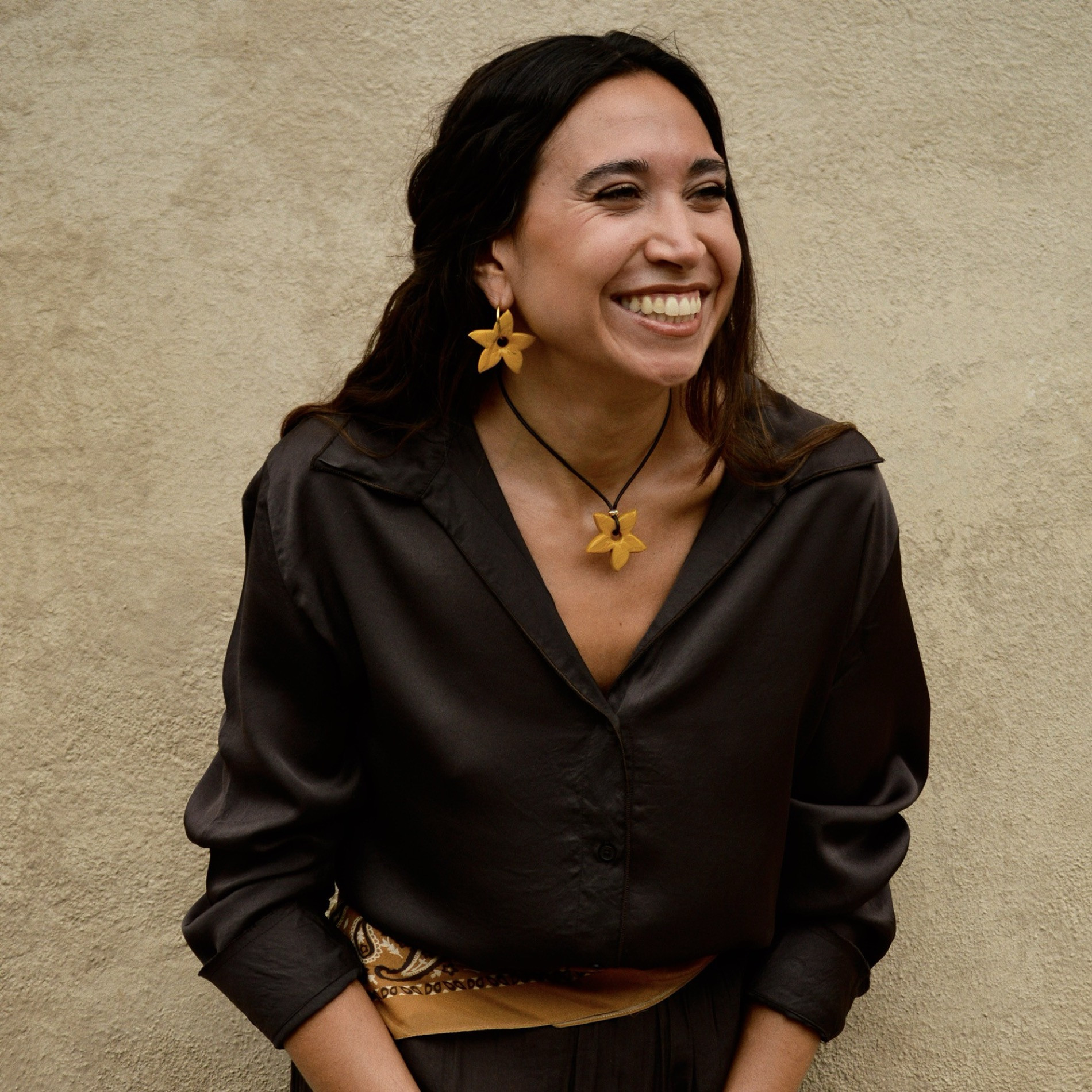 Pendientes Lilium Mostarda