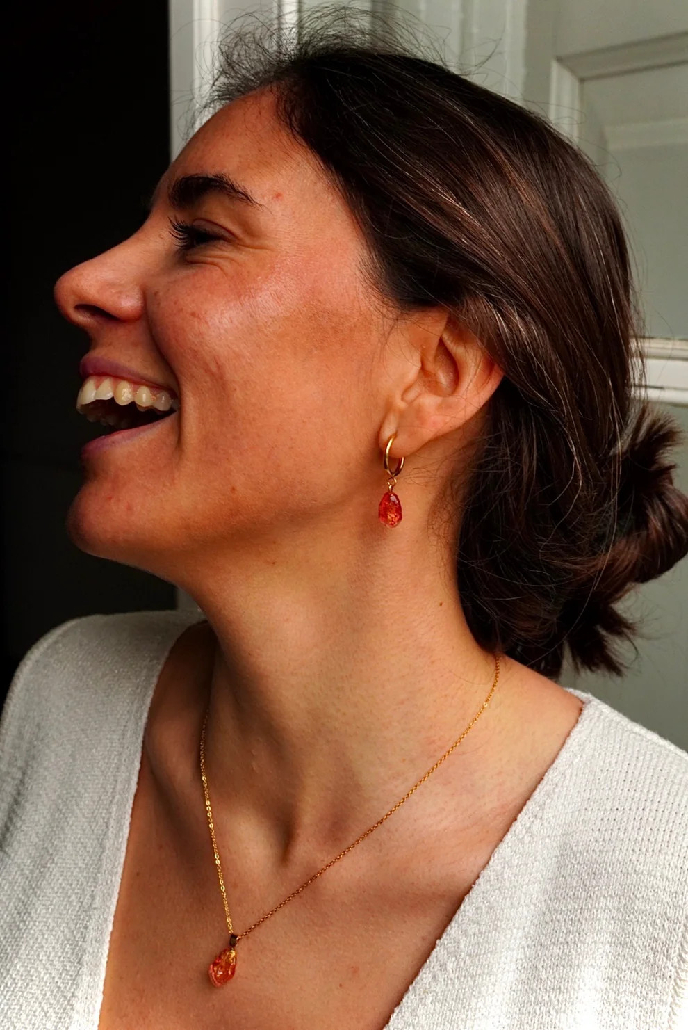 Pendientes Aurora Rubino