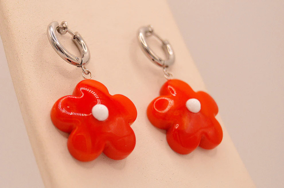 Pendientes Fiore Rosso