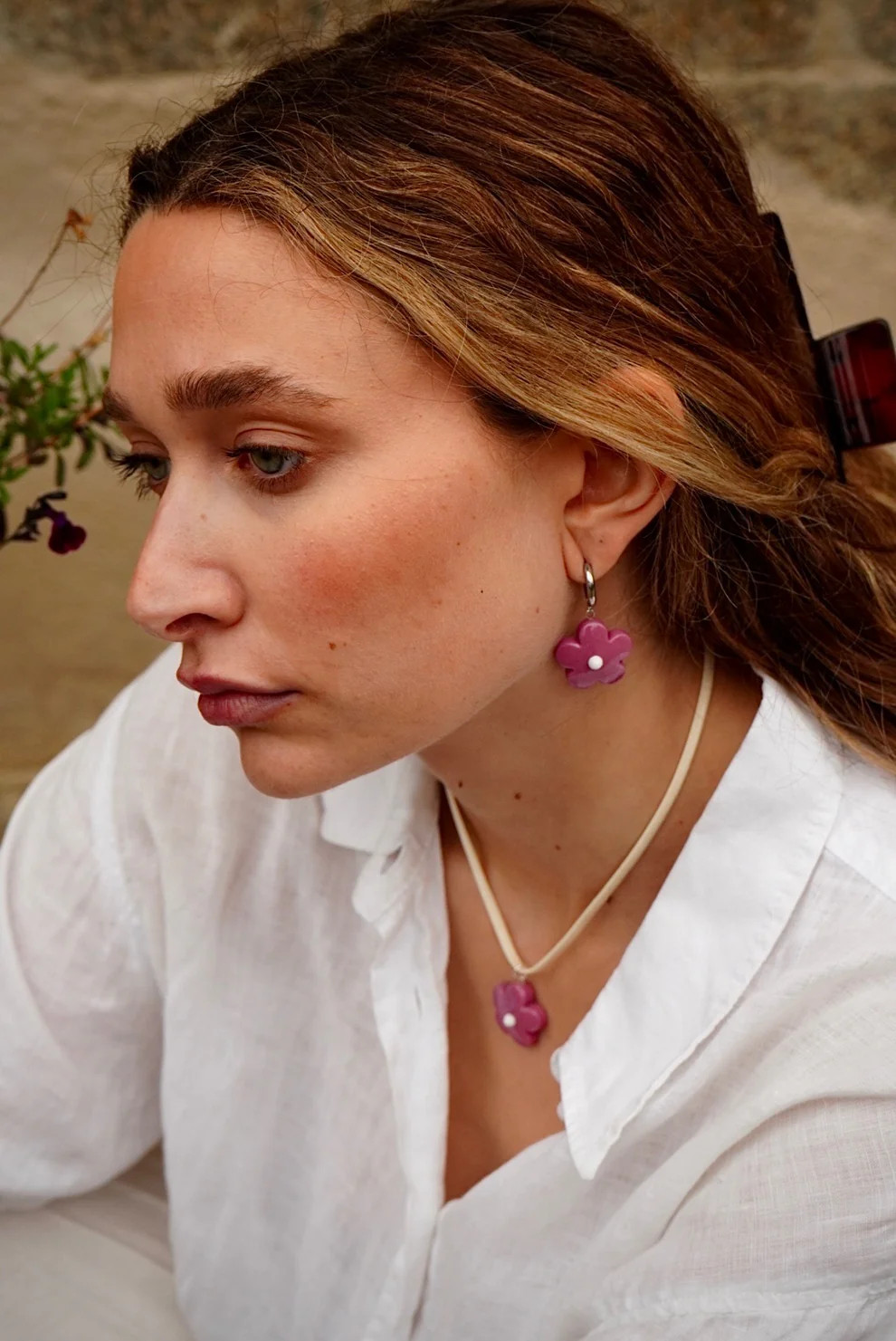 Pendientes Fiore Porpora